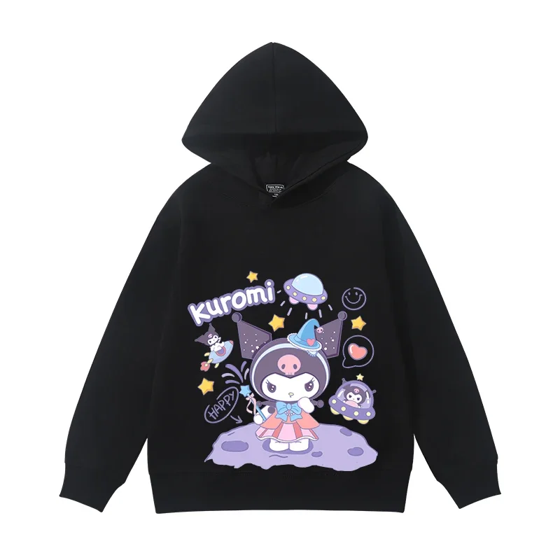 

Sanrio's creative and cute Kuromi printed children's long-sleeved top is a high-quality casual hoodie for autumn and winter