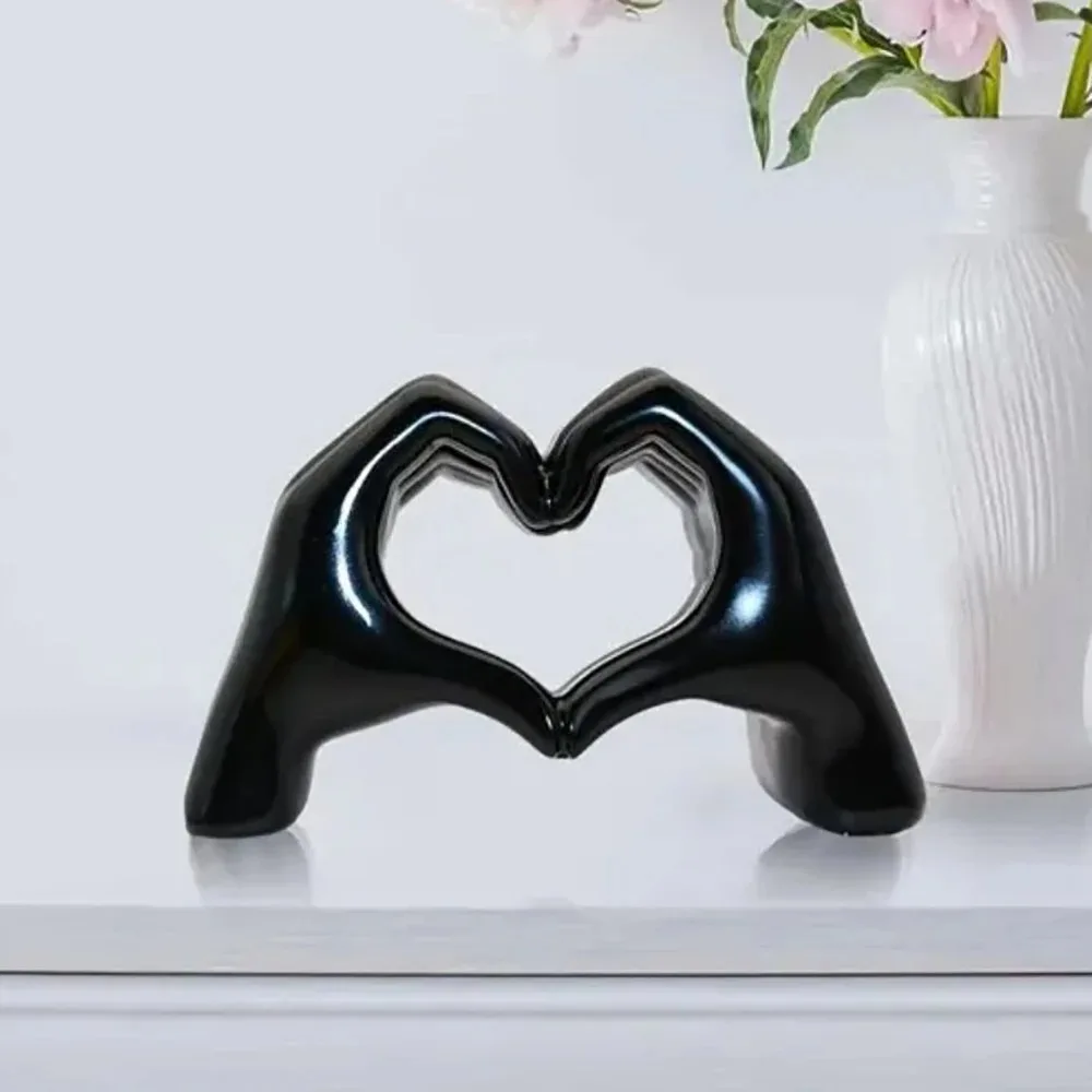 Resin love finger statue Nordic light luxury crafts office home cross-border desktop garden decoration ornaments