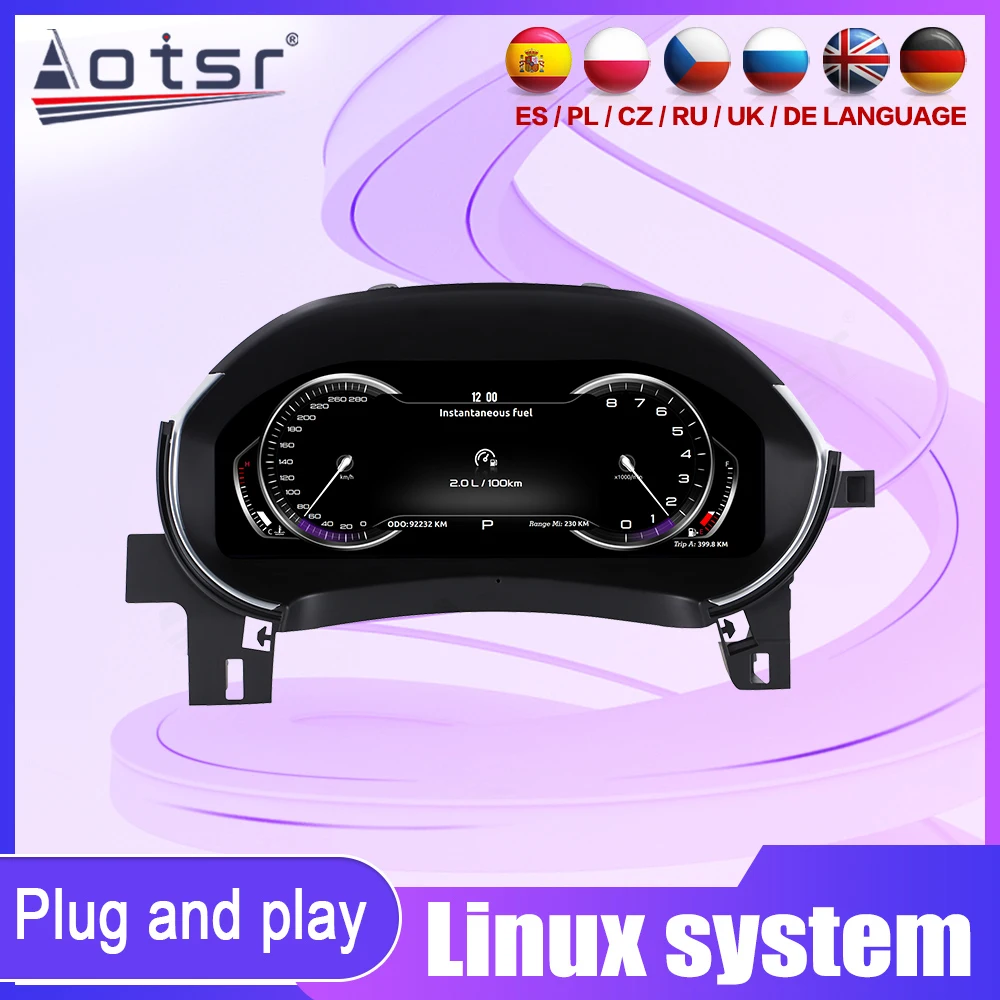 12.3 Digital Instrument Cluster For Nissan X-Trail T32 2014-2022 Qashqai J11 Rogue Sport 2016-2022 Virtual Cockpit Car Dashboard