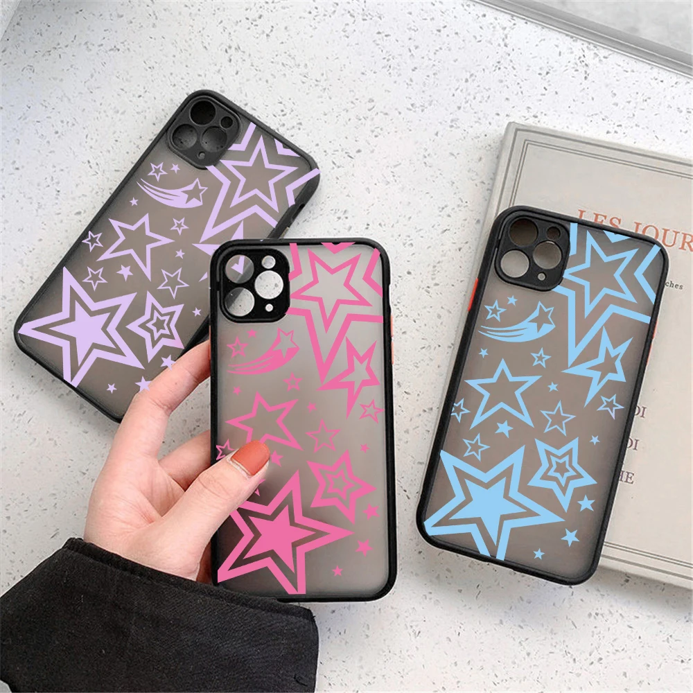 Fashion Super Star Phone Case For iPhone 13 12 14 11 Pro Max X XR XS MAX SE 7 8 Plus Funda Shockproof Silicone Black Cover Coque