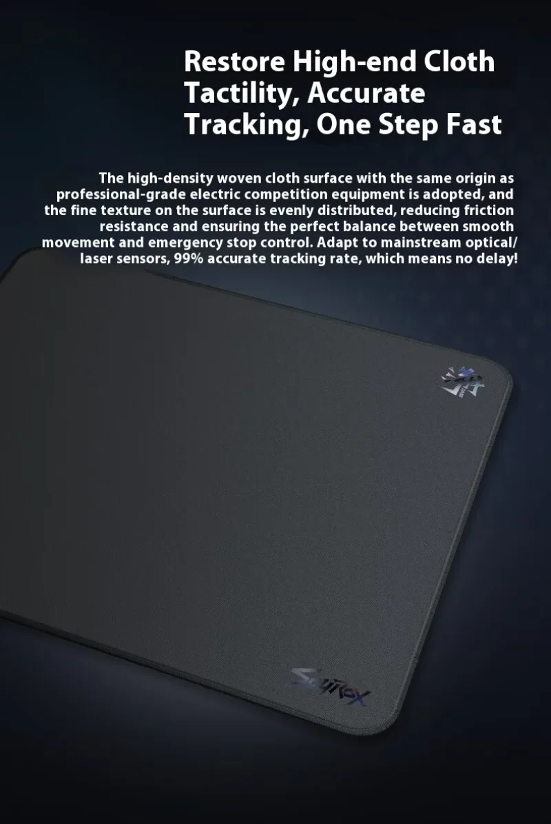 SCYROX Pro Gaming Mouse Pad 490x420mm Micro-Textured Non-Slip Base Esports Grade for CS2 Valorant FPS Desk Mat