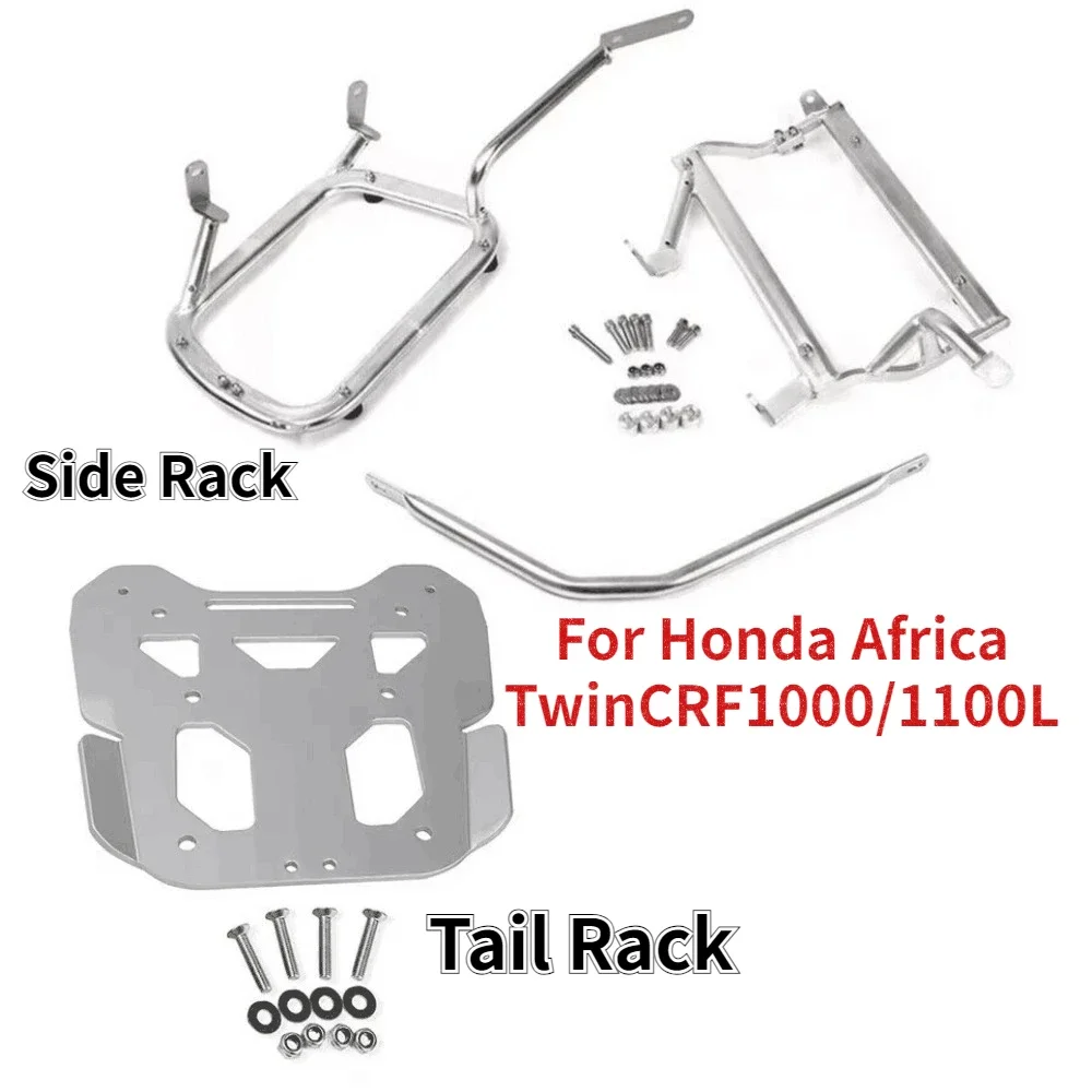 

Motorcycle Side Panniers Rack Frame Stainless Steel Saddlebag Bracket Pannier Luggage Rack for Africa TwinCRF1000/1100L