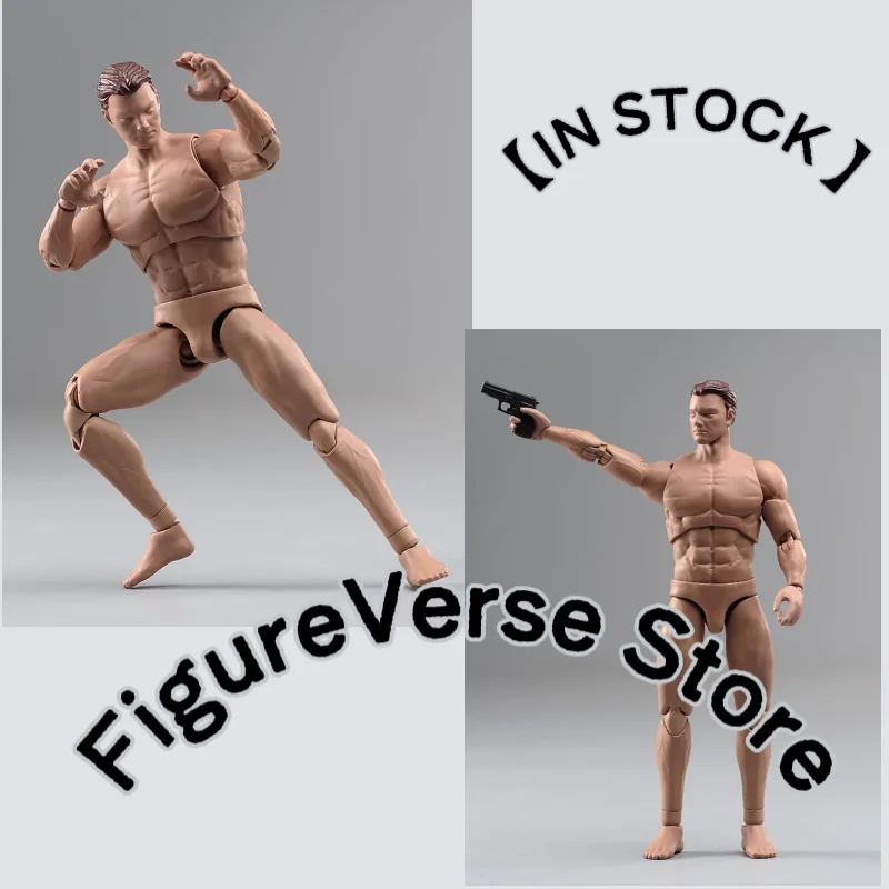 

【IN STOCK1/12 Scale Male Muscle Action Figure with Head Hands Gun Shoes Model 6-inch Male Soldier Flexible Joint Strong Body
