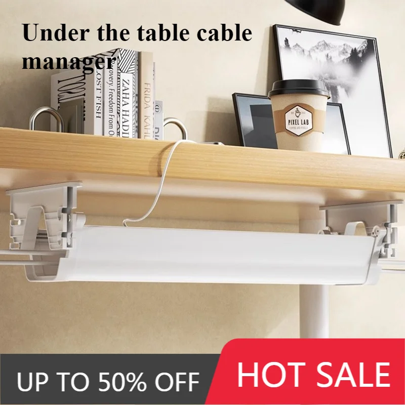 Table Under Wire Storage Holders Scalable Cable Organizer Office Computer Line Organize Box Portable Cable Storage Racks