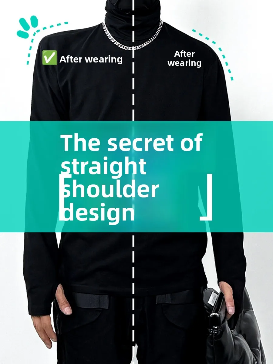 Detachable Magic Tape Silicone Shoulder Pads for Vest Invisible Anti-Slip Straight Angle Shoulder Cartoon Style Chest Binder