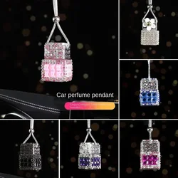 Fashion Diamond Car Accessorie Crystal Auto Rearview Mirror Pendant  full of Bling diamonds  Decoraction Ornaments Birthday Gift