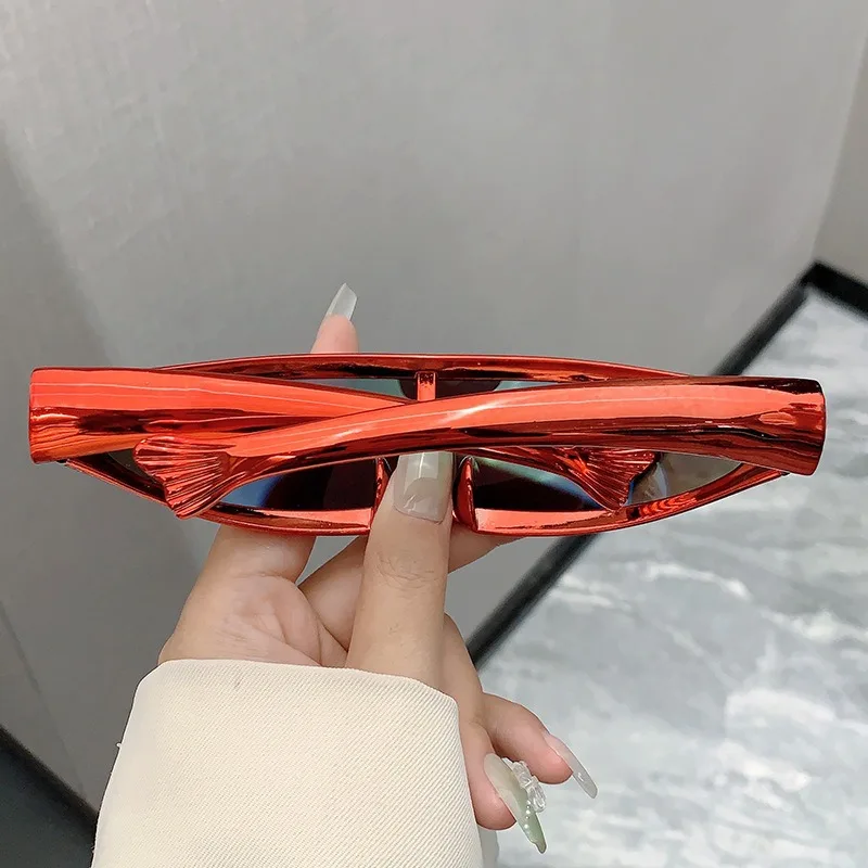 Y2K خمر العلامة التجارية الفاخرة مصمم قطعة واحدة النظارات الشمسية النساء للرجال نظارات شمسية فاسق شعبية في الهواء الطلق الرياضة حملق ظلال العصرية