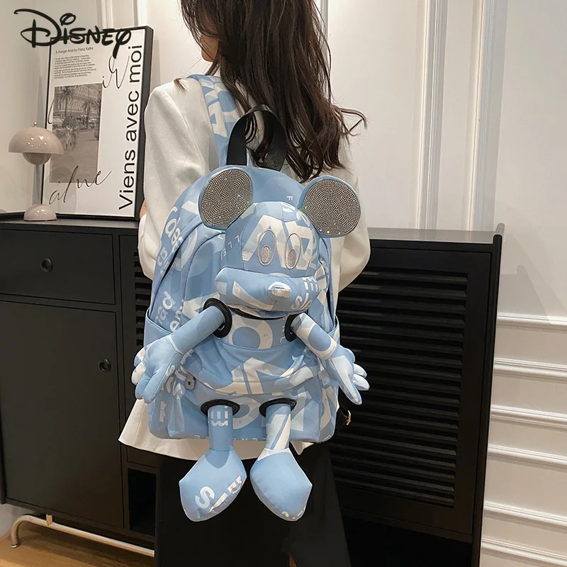 

Disney Mickey Backpack Cartoon Doll Creative Design Unisex Cute Student Backpacks Large Capacity Campus School Outdoor