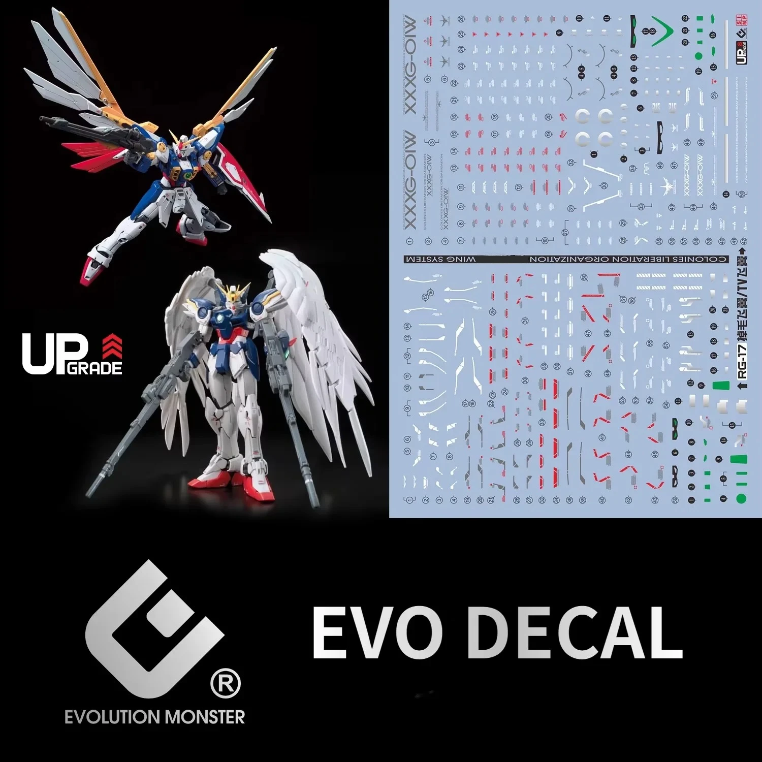 

EVO E-RG35 High Precision Fluorescent Waterslide Decals For RG XXXG-01W Wing Ver.Ka Mecha Model Hobby DIY Accessories