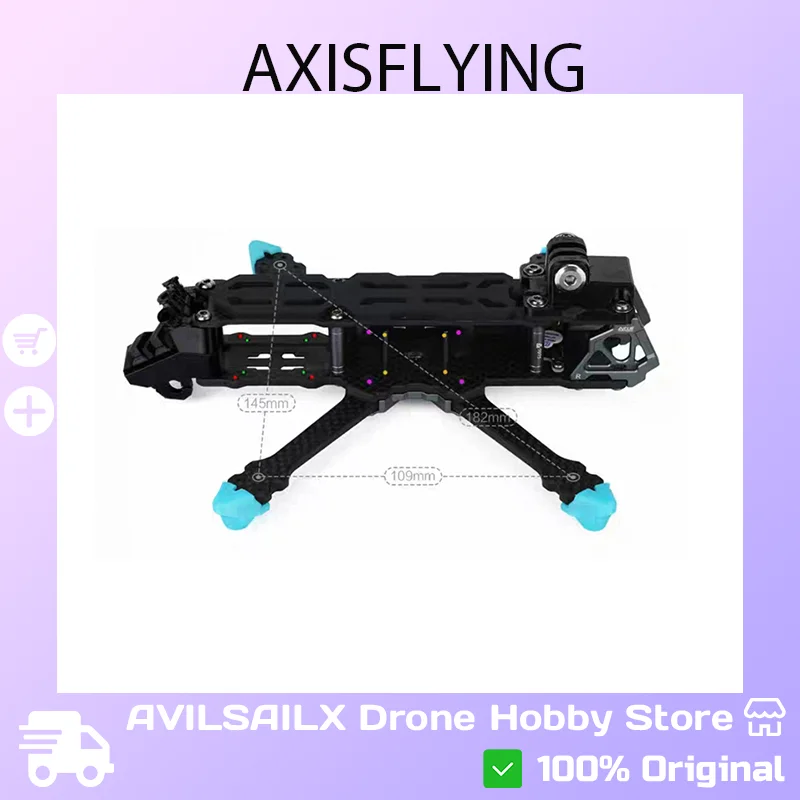 

Axisflying Manta 4" Squashed X Carbon Fiber FPV Frame Kit for Freestyle Racing Drone DIY Build​