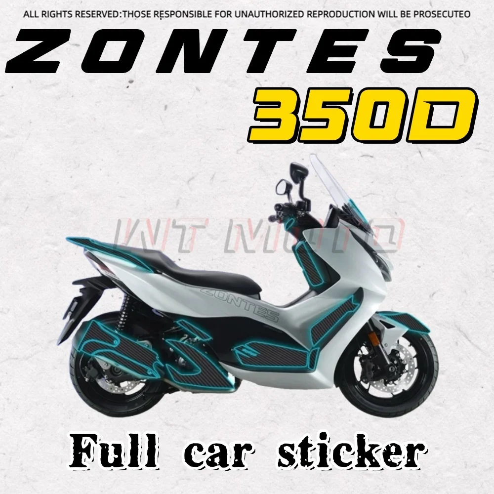 

For ZONTES 350D motorcycle anti-slip sticker carbon fiber protective decal ZONTES 350 d 350 D d350