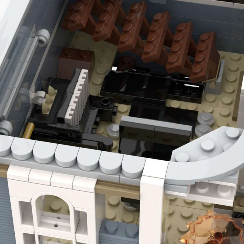 Populaire filmmodel Moc Bouwstenen Place Du Forum Model Technologie Blokken Assemblage Kerstcadeau Bouw Speelgoed DIY-sets