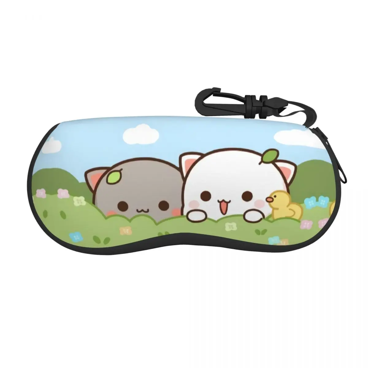 

Peach And Goma Shell Eyeglasses Protector Cases Cool Sunglass Case Cartoon Mochi Cat Glasses Bag