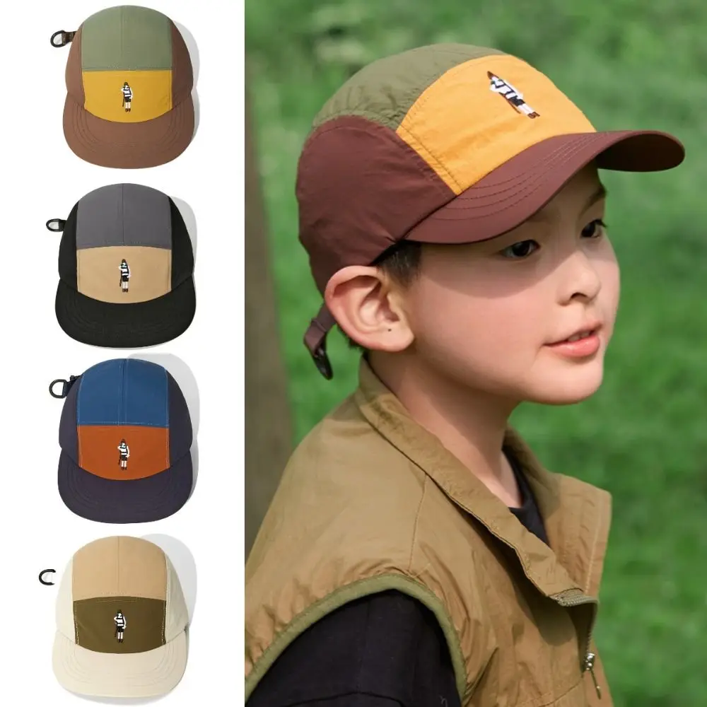

Waterproof Curved Brim Golf Hat Splicing Nylon Quick-drying Dad Hat Soft Ultra-thin 5-panel Baseball Cap Adult/Child