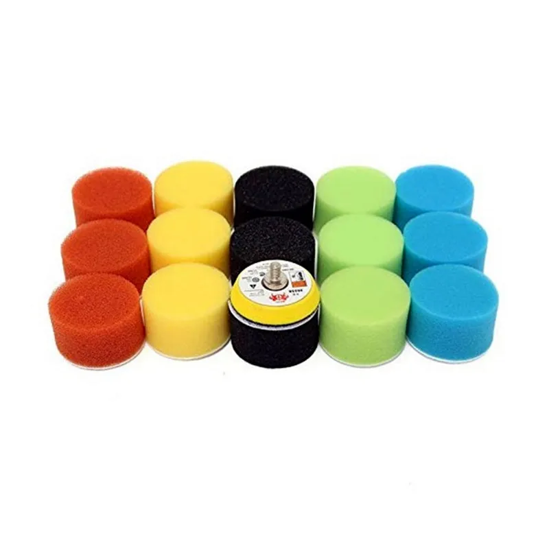 16Pcs/Set Polishing Pad For Car Polisher 2 Inch 50mm Polishing Circle Buffing Pad Tool Kit For Car Polisher Wax Pulidora Auto