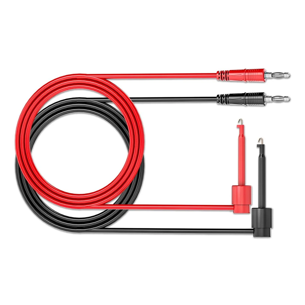 2PC Set of Banana Connector Test Hook Clips for Multimeter Testing Reliable Copper Wires and Secure Connection at 500V/5A