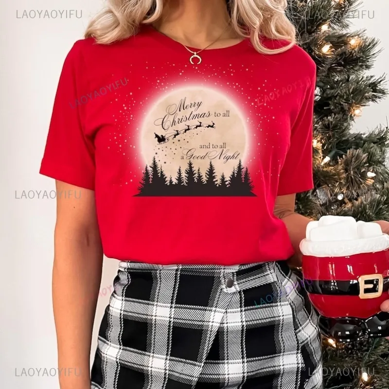 سانتا صورة ظلية القمر عيد الميلاد البلوز الكلاسيكية الرجعية نمط الحنين المدرسة القديمة نمط المرأة البلوز البلوز عيد الميلاد هوديس #4