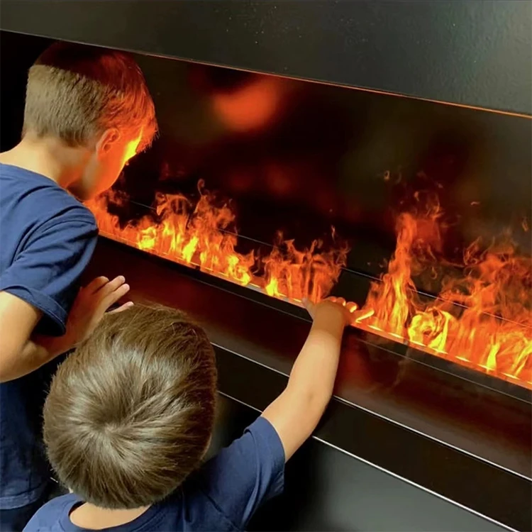 150 سنتيمتر أو 60 بوصة بخار الماء ضباب بخار الماء ثلاثية الأبعاد Led لهب النار تأثير البخار الزخرفية لهب الموقد الكهربائي لغرفة المعيشة
