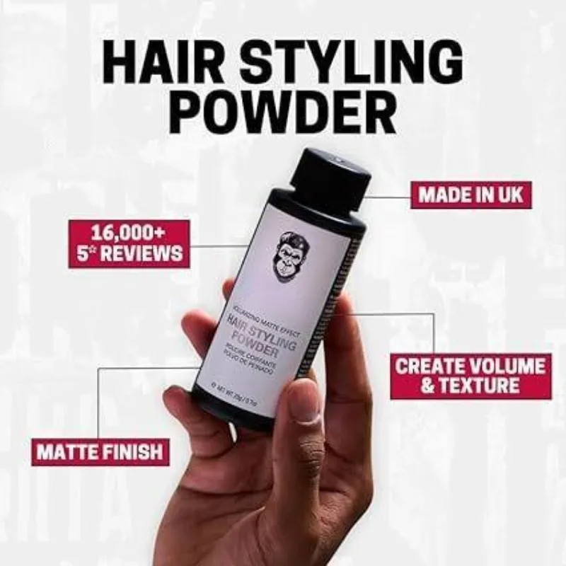 

Men Hair Styling Powder Strong Hold Volumizing Powder for Hair No Washing Needed Invisible Texture for Fine Hair