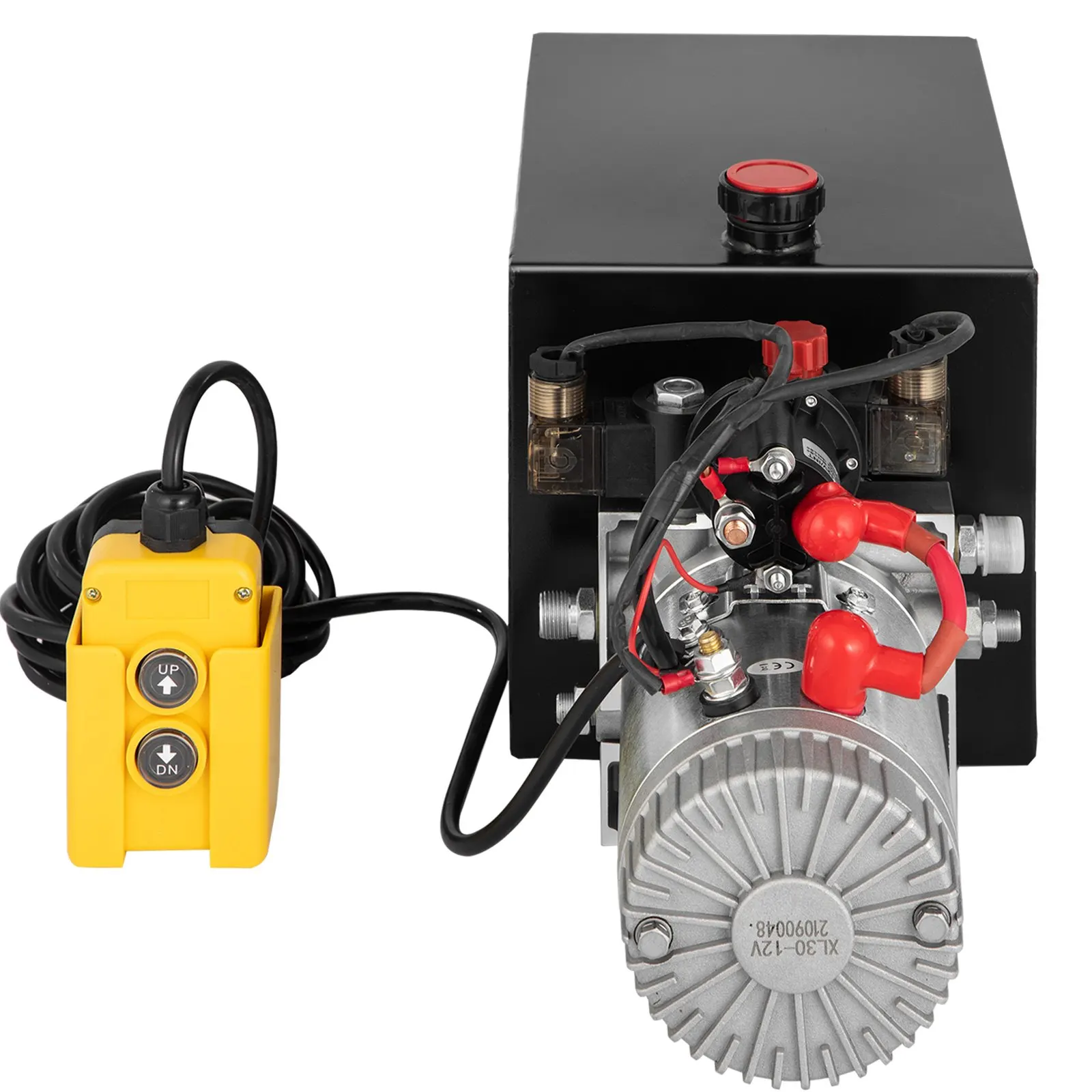 Hydraulic Pump Double Acting Hydraulic Power Unit 12V DC Dump Trailer Pump 3200PSI Hydraulic Power Unit for Dump Trailer Car 12L