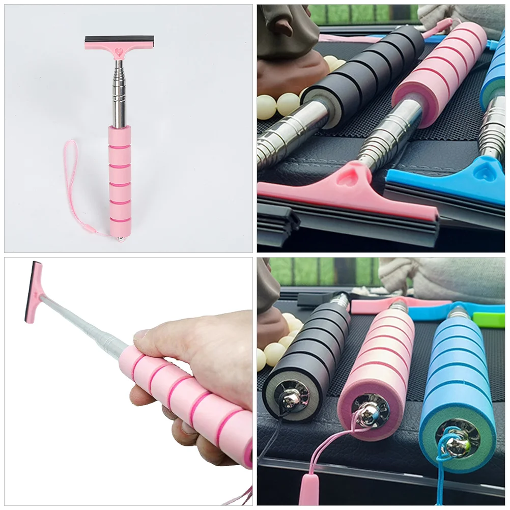 Automotive Car Telescopic Wipers Windshield Cleaner Tool Rear View Mirror Squeegee Rearview Pink Window Cleaning