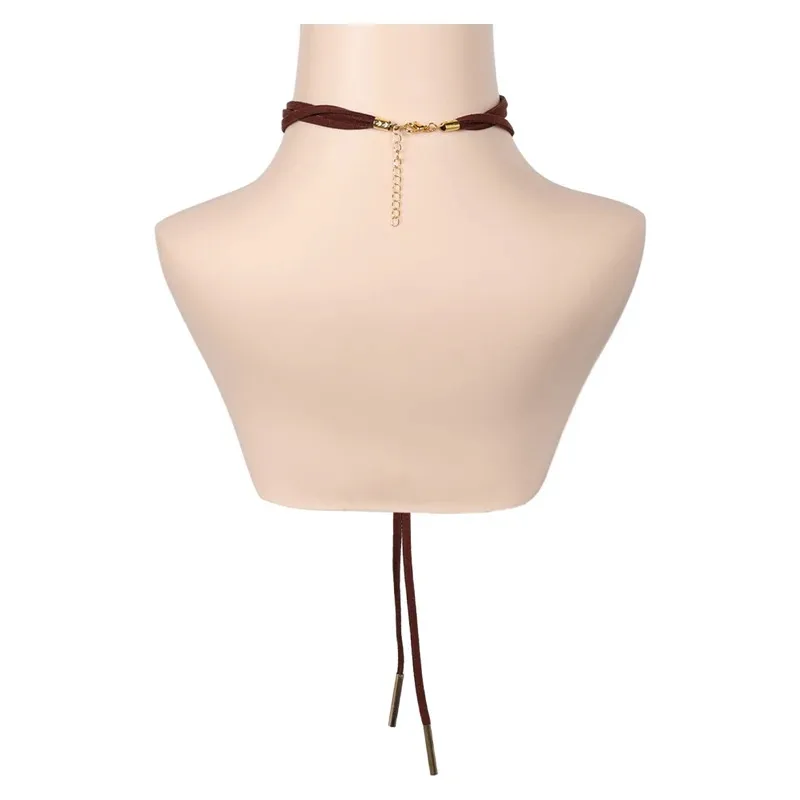 qq34Aerith Necklace Cosplay Final Fantasy Neck Lace Adult Women Girls Halloween Carnival Costume Role Play Accessories Gifts