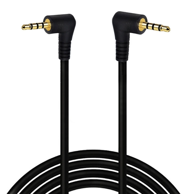 90 Degree 4 Poles 2.5mm cable Male 2.5mm to 2.5mm Jack Male Audio Stereo Headphone Cable 2.5 mm Audio Cable Cord for Earphone