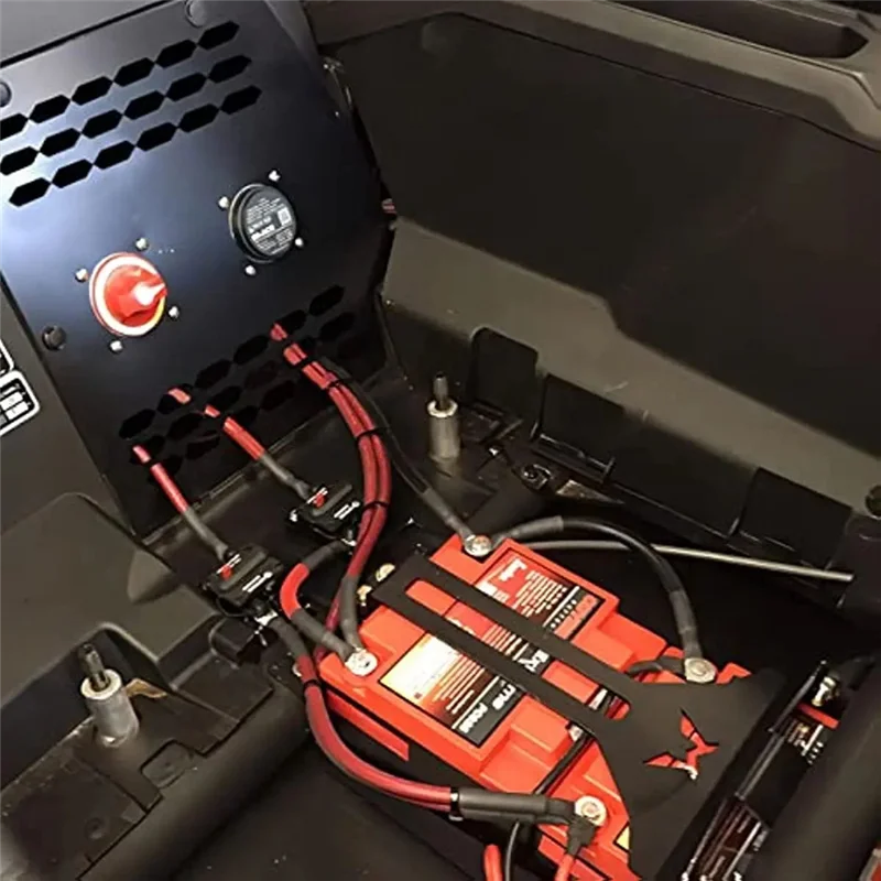 

UTV Battery Dust Cover Kit For Can Am Maverick X3 2015-2022 UTV Dust-Proof Battery Protective Plates Accessories
