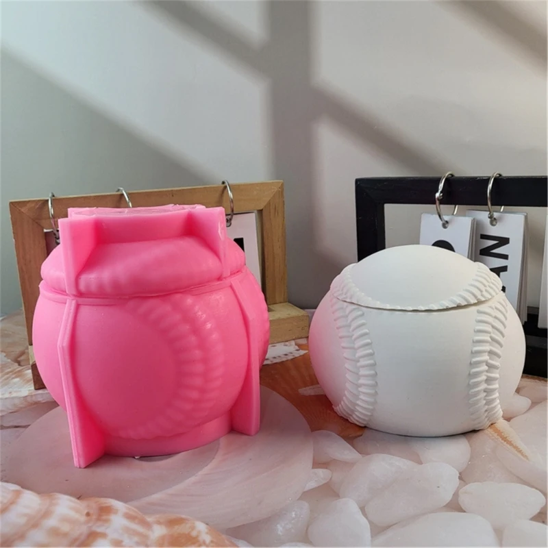 2Pieces Flexible Silicone Mold Set for Baseball Holder Perfect for Craft