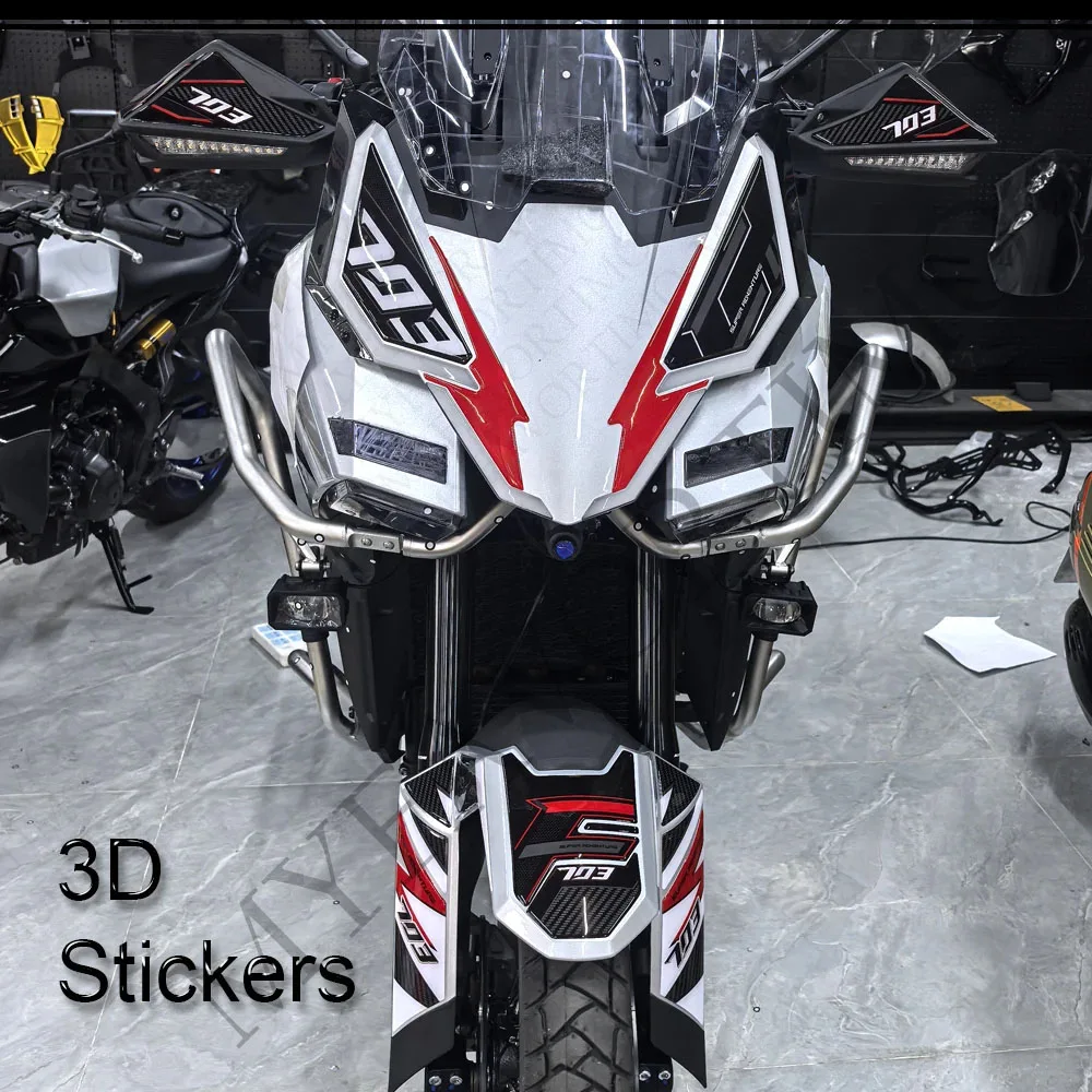 Handguard Handshield Tank Pad Cap Protection Front Mudguard Fender Stickers Decals  For Zontes ZT703-F ZT-703F ZT 703F 703 F