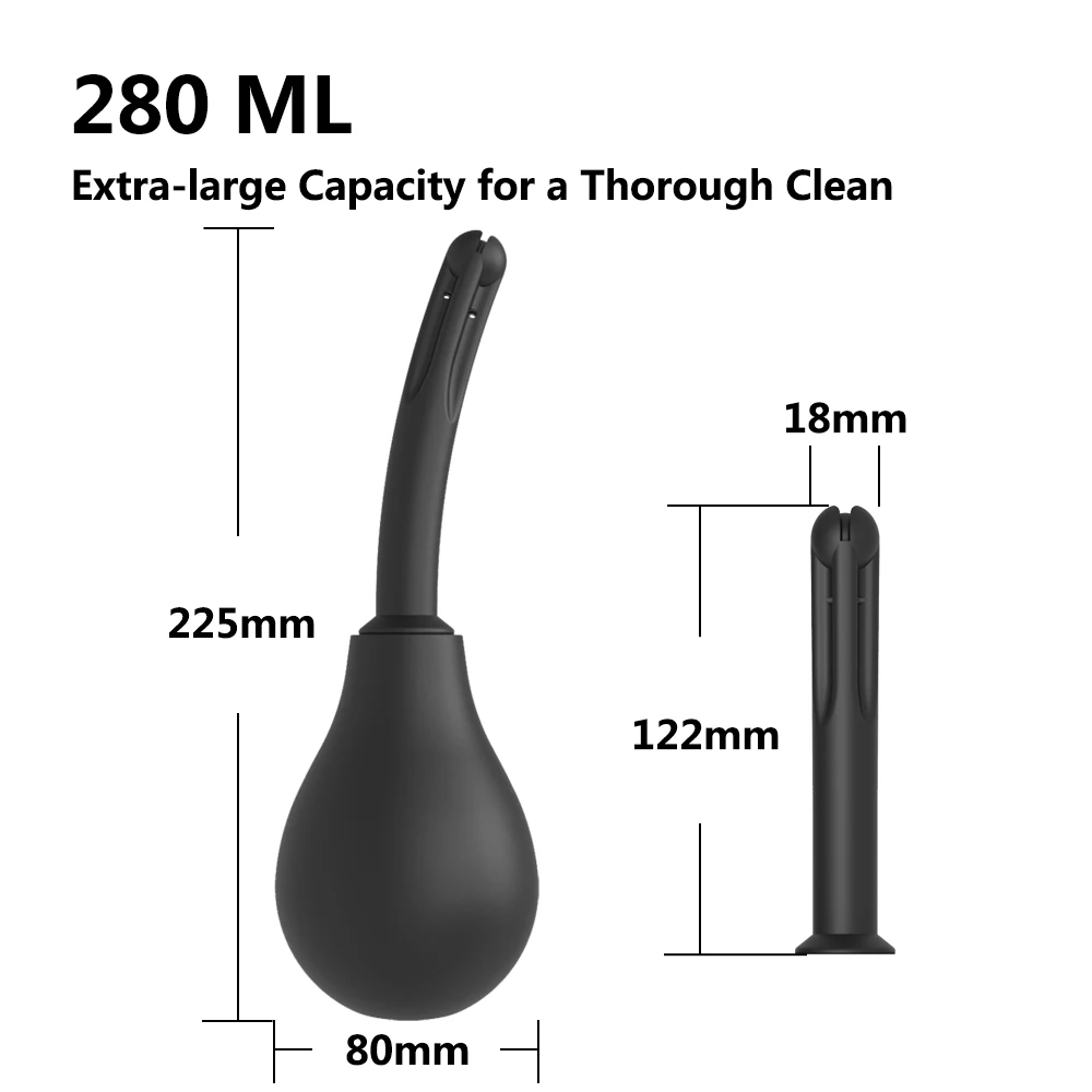 남녀공용 역류 방지 관장약, 280ml 질 항문 클리너, 음모 관수기, 성인 섹스 토이 액세서리 도구, Joinjjtoy