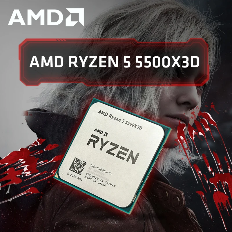 AMD Ryzen 5 5500X3D 6コア、12スレッド デスクトッププロセッサー