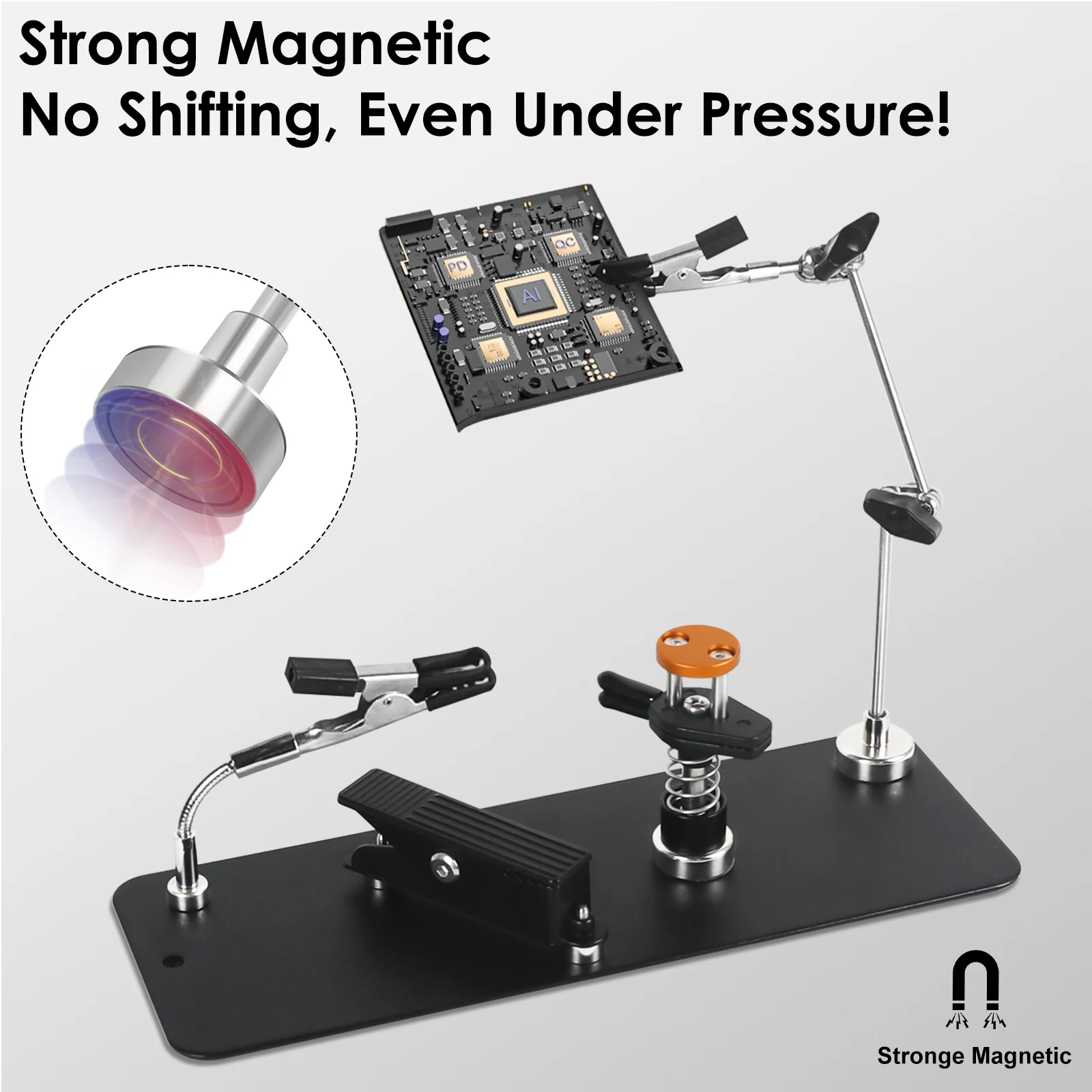 Magnetische Helpende Handen Solderen Derde Hand met 6/8 Flexibele Alligator Clips/Gereedschapskist Passen PCB Houder Elektronische Reparatie Tool