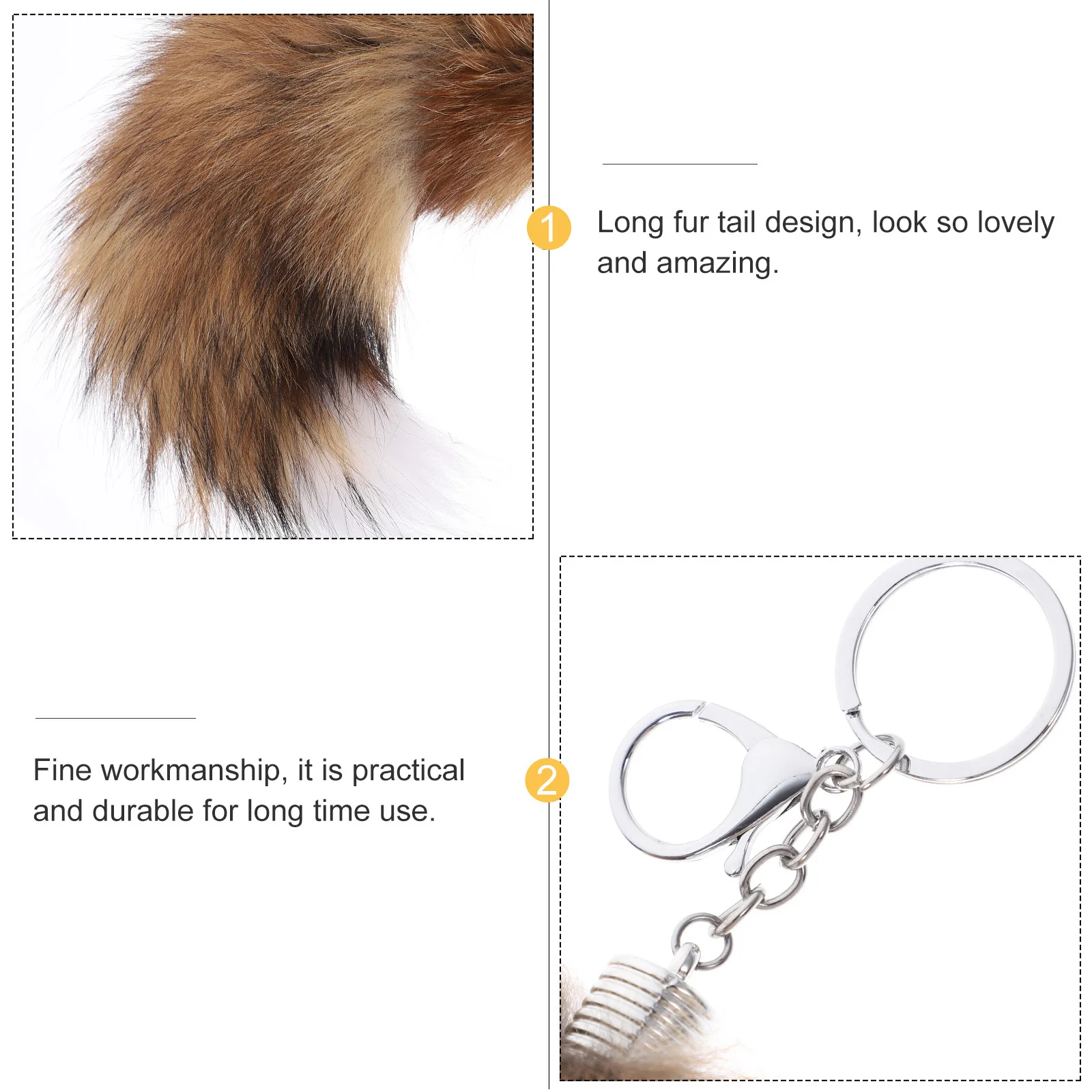 

Handbag Accessory Tail Keyring Good Material Workmanship Comfortable Touch Lovely Amazing Perfect Holiday Season Present