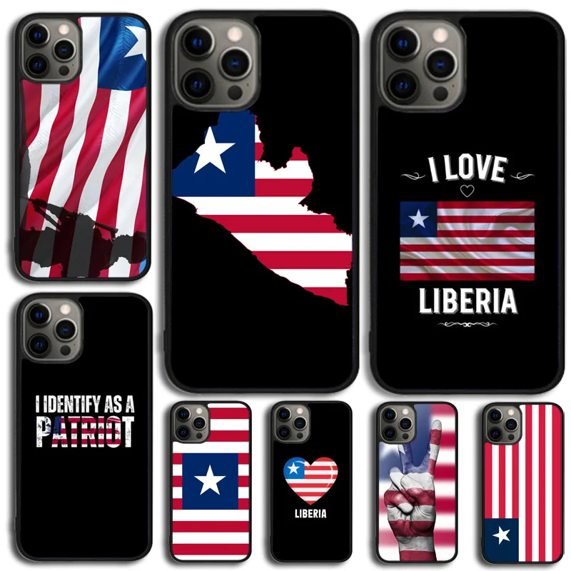 Liberia Flag Phone Case Cover For iPhone 15 16 14 Plus 11 12 mini 13 Pro Max Apple X XR XS max