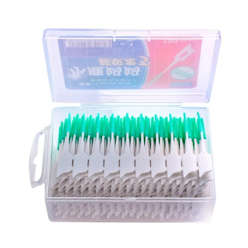 150Pcs Silicone Teeth Stick Tooth Picks Interdental Brushes Dental Cleaning Brush Teeth Care Dental Floss Toothpicks Oral Tools