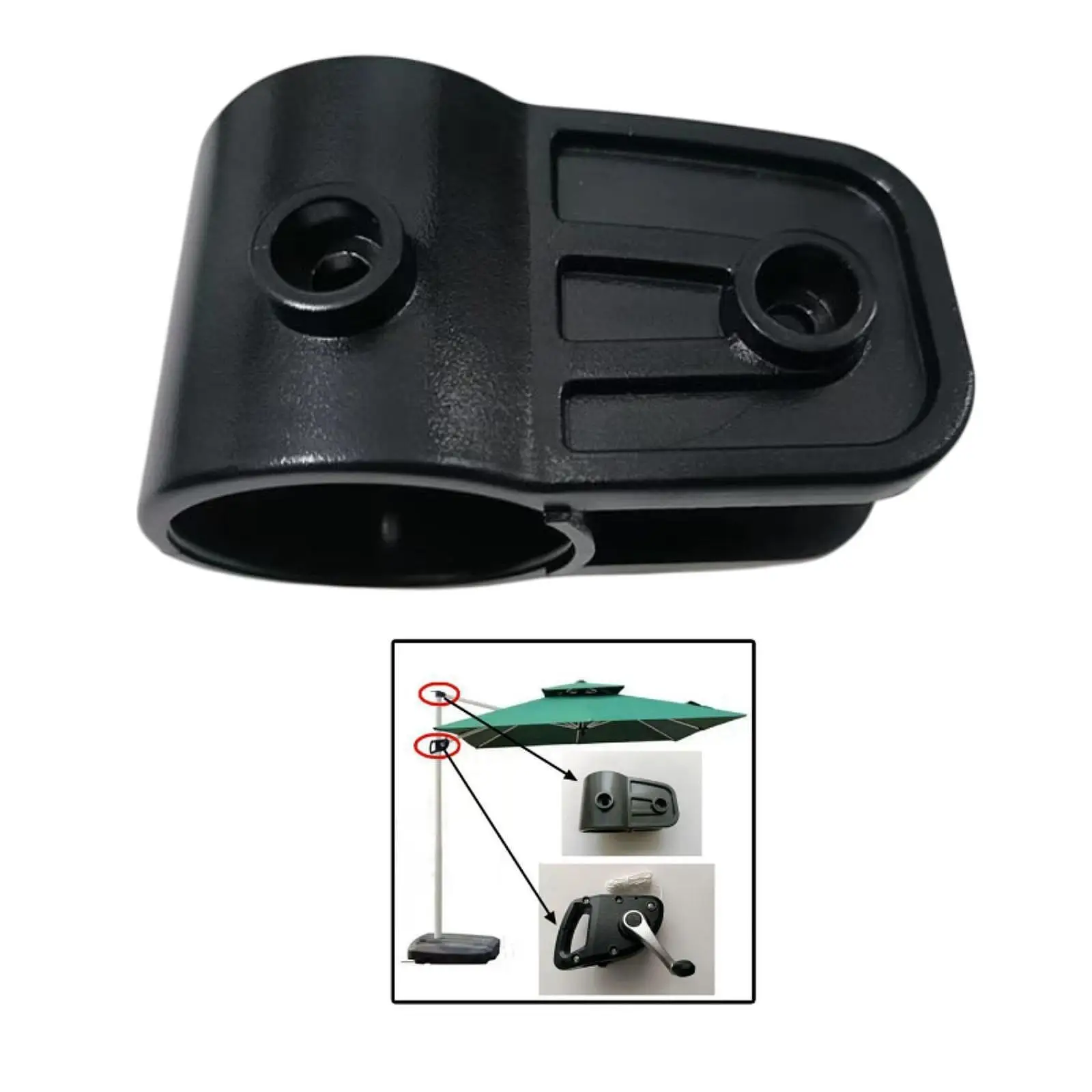 Cantilever Patio Umbrella Top Connector Directly Replace Attachment Offset Umbrella Rod Bracket for Backyard Balcony Beach