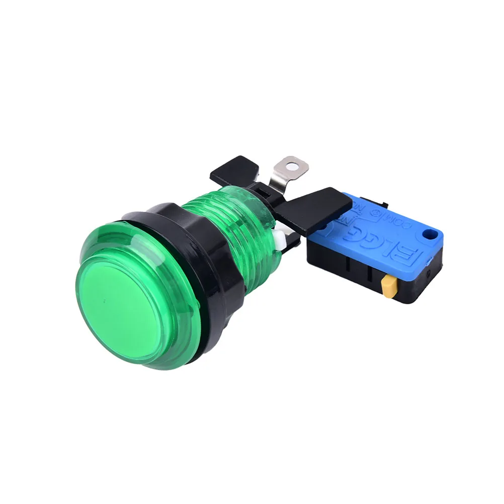 Lámpara de luz LED con interruptor de botón redondo iluminado para videojuegos Arcade, 1 unidad