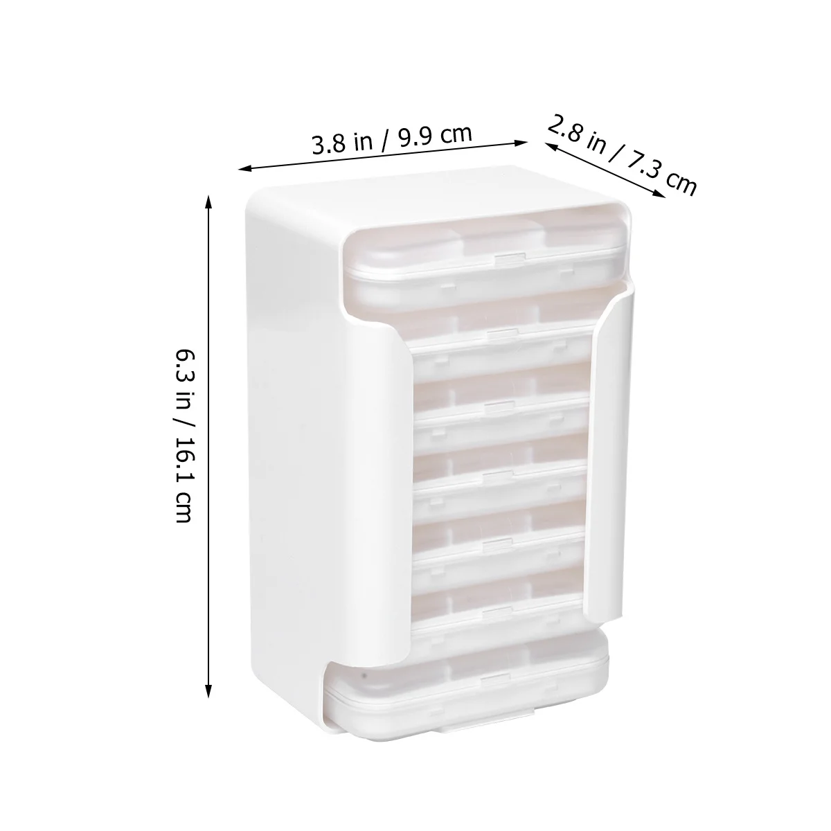 

1Set Portable Travel Medicine Case 7 Layers 42 Compartments Durable Pill Organizer Storage Box Pink Case Storage