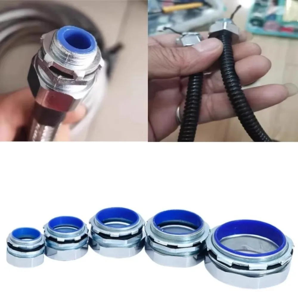 Plastic Coated Threaded Corrugated Pipe Connector Galvanized Threaded Hose Joint Smooth Wear Resistant Pipe Fitting Connector