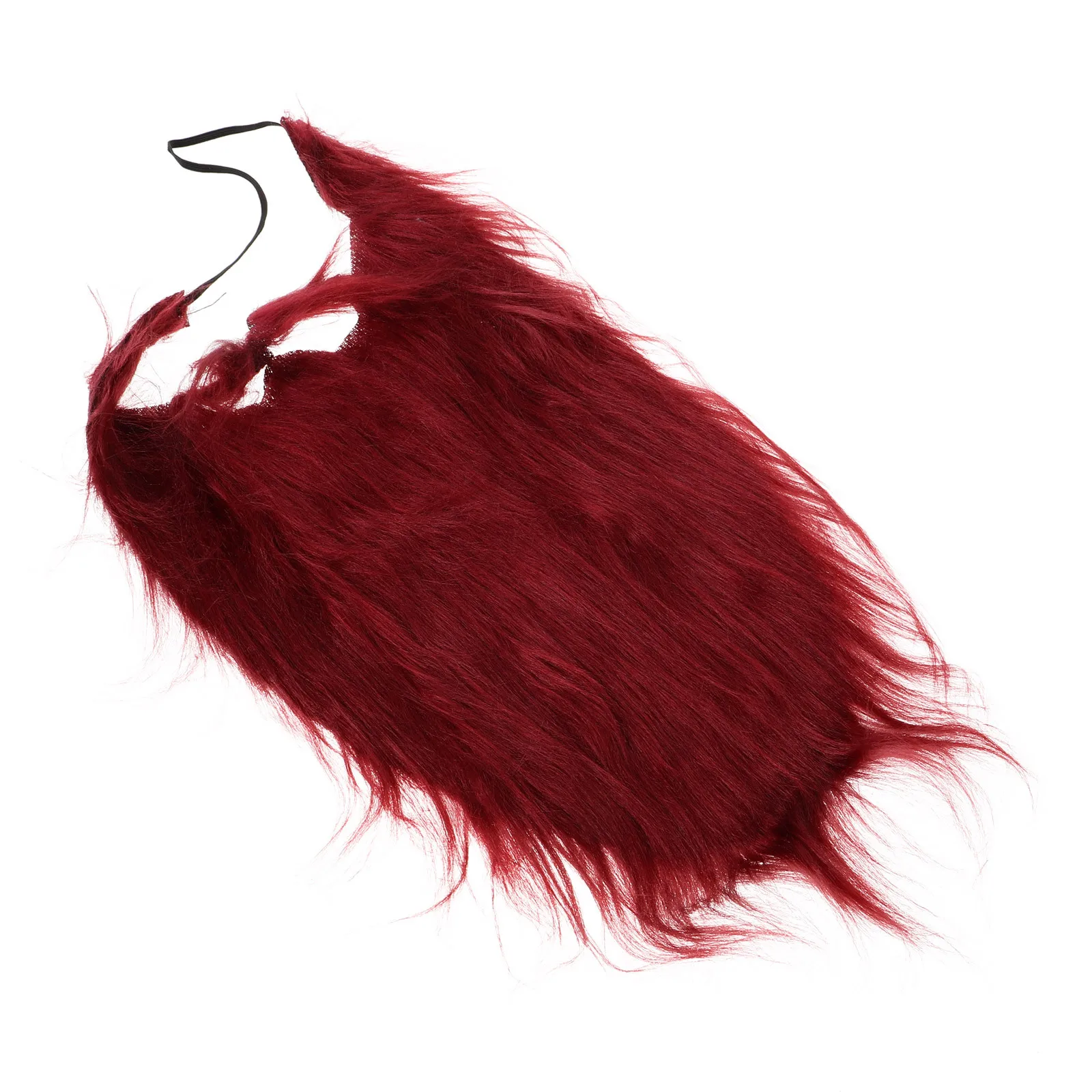 

40Cm Burgundy Fake Beard Realistic Pirate Costume Facial Hair Halloween Christmas Holiday Accessory Fake Facial Hair