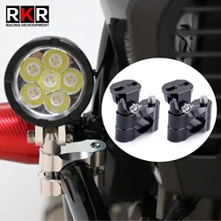 Universal Motorcycle Spotlight Mount Bracket Bumper Modified Headlight Stand Clip Clamp Flashing Light Support Extension Bracket