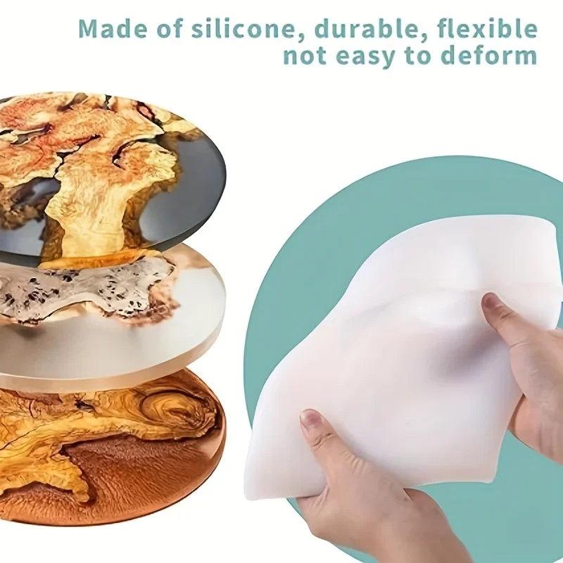 Stampo in resina epossidica di cristallo fai da te grande tavolo rotondo ornamento fiume che fa stampo in Silicone