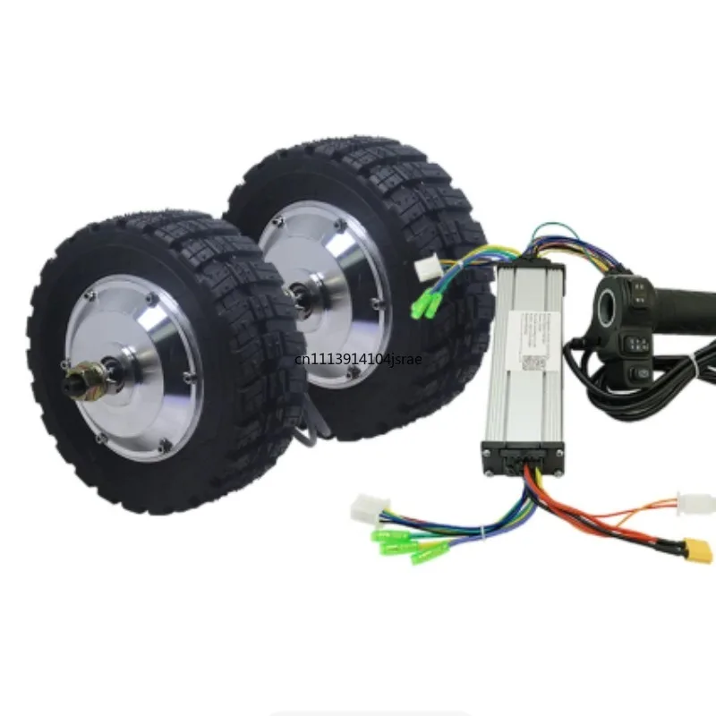 8 Inch Brushless DC Hub Motor, Low Speed High Torque Wheel Drive Motor for Robot, Food Cart and Electric Trolley Power Assembly