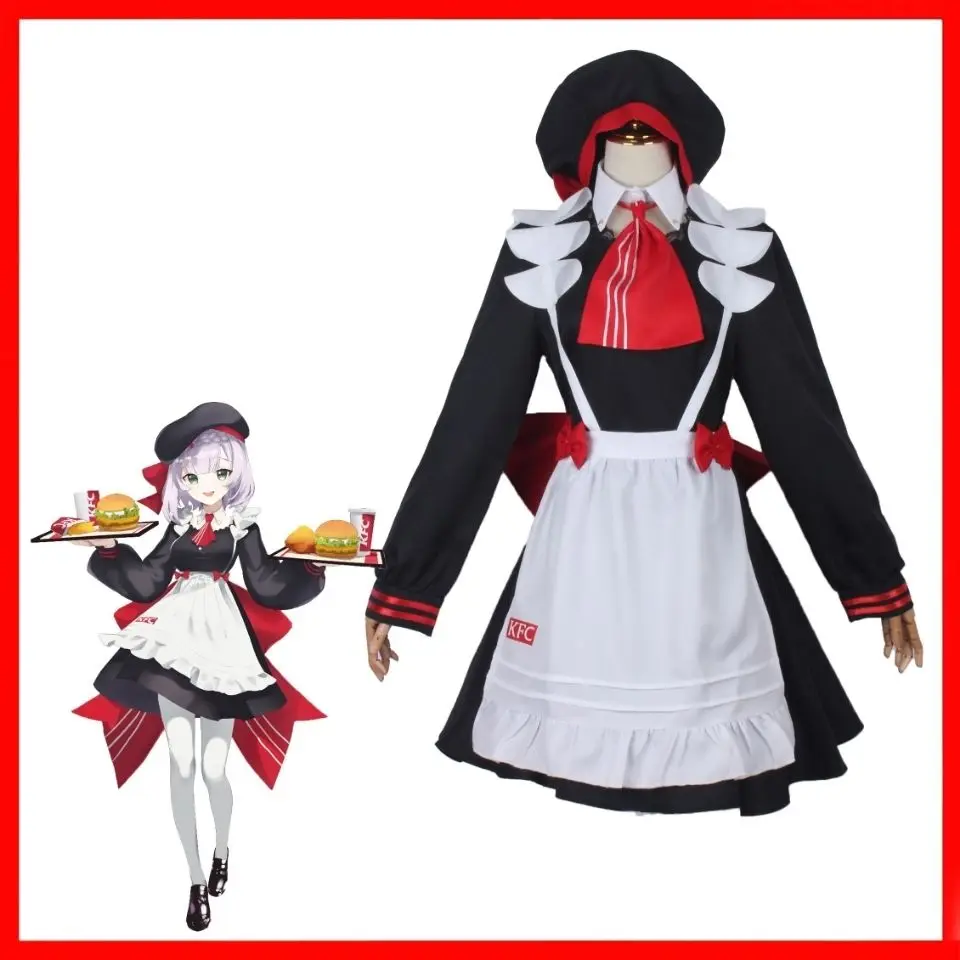 Genshin impacto noelle uma loja de comida rápida cosplay traje roupas vestido halloween carnaval feminino uniformes da menina acessórios XS-XXXL