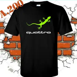 Men's Green Gecko Quattro Logo T-Shirt, Especial, Novo, EUA, Tamanho S-XXL