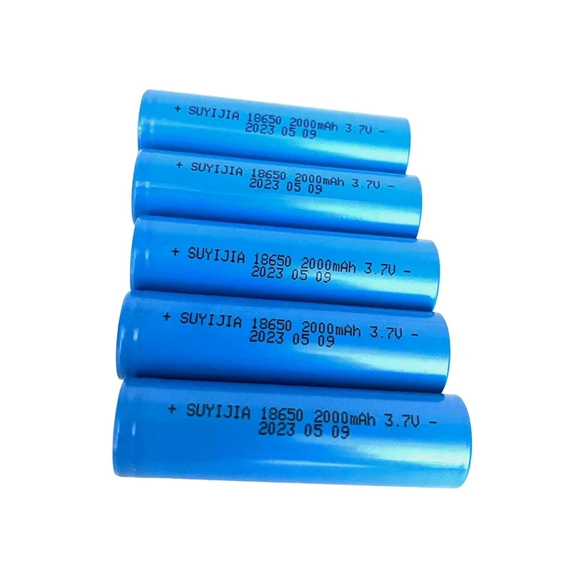 2023 New 18650 3.7V 2000mAh Li-ion Rechargeable Batteries for Strong Light Flashlight Headlight Mobile Phone/medical Equipment