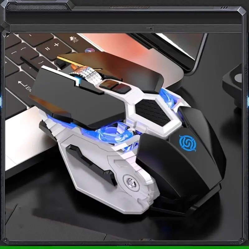 

U55C Q18 Gaming Mouse Ergonomic Mouse 9-Key LED 6400DPI Optical Macro Programming USB Mice Computer Game Mouse