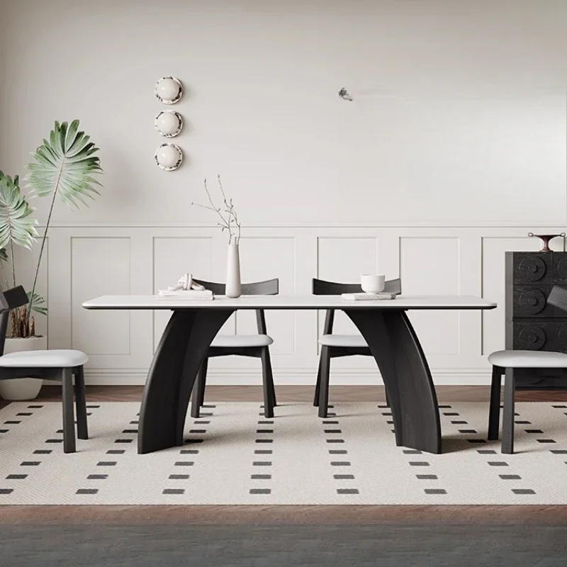 

Modern Luxury Dining Table Center Entryway Nordic Groceries Designer Dining Table Portable Italian Wood Muebles Home Furniture