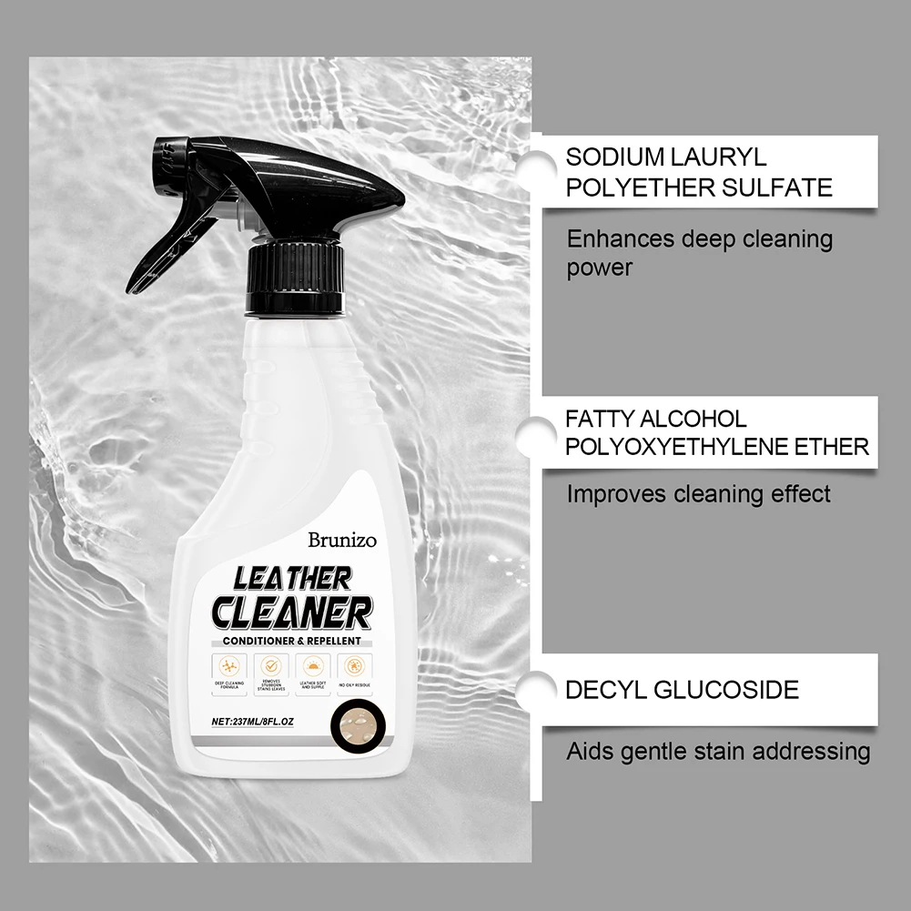 PH Balanced Leather Cleaning Spray Deep Cleans & Conditions Fast Everyday Leather Boot Maintenance